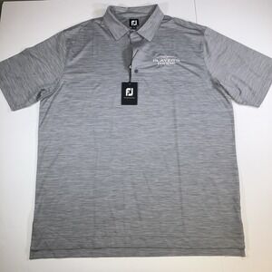 NWT FootJoy FJ Mens XL Gray Golf Polo Shirt Performance Stretch Players Ridge